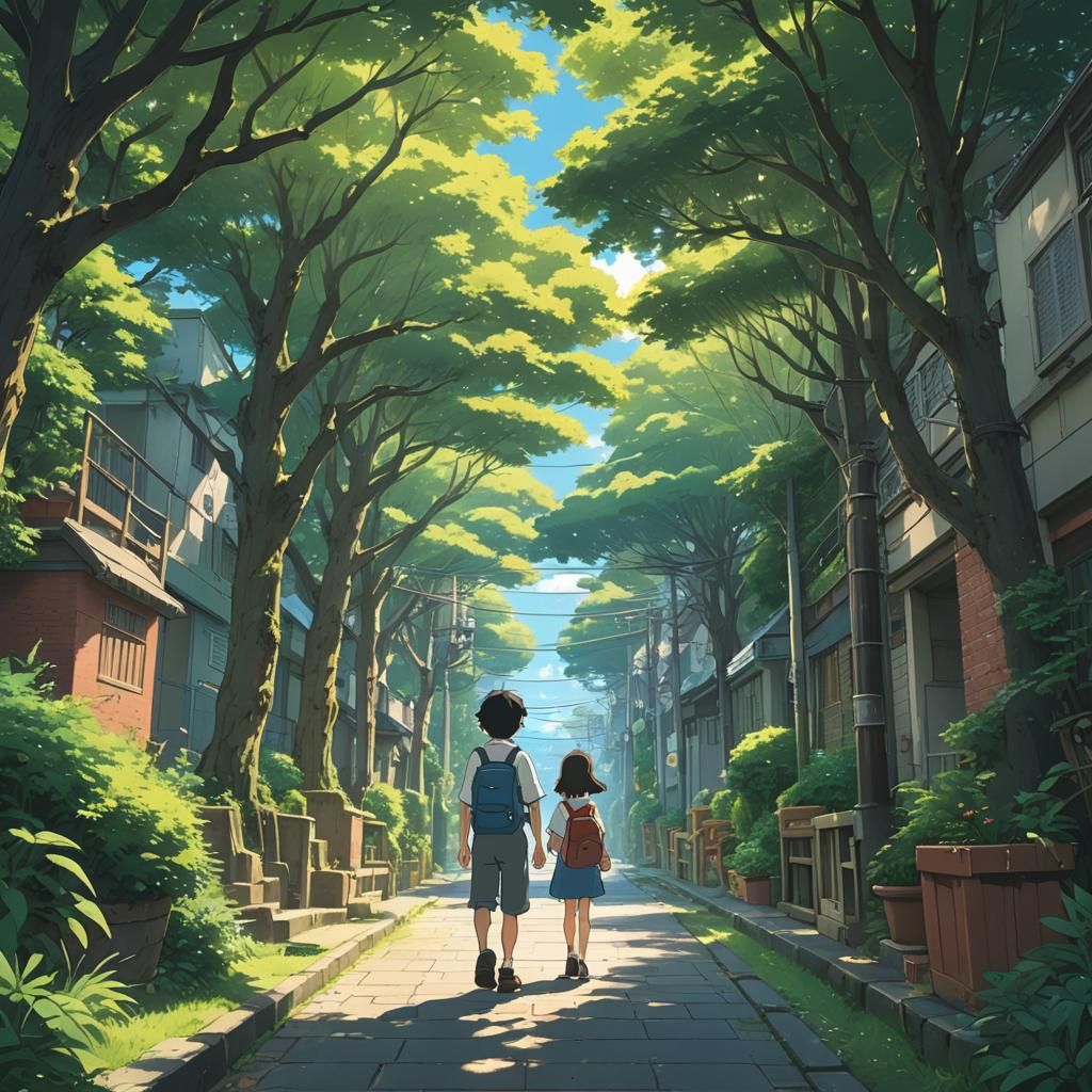 Studio Ghibli Style Anime Key Visual