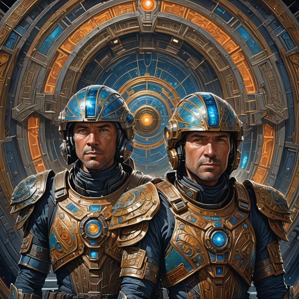 Stargate Travelers in Ornate Armor