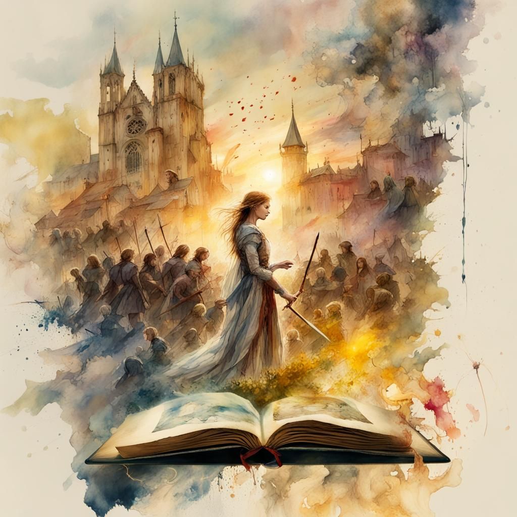 Disintegrating Book Reveals Medieval Battle in Watercolor