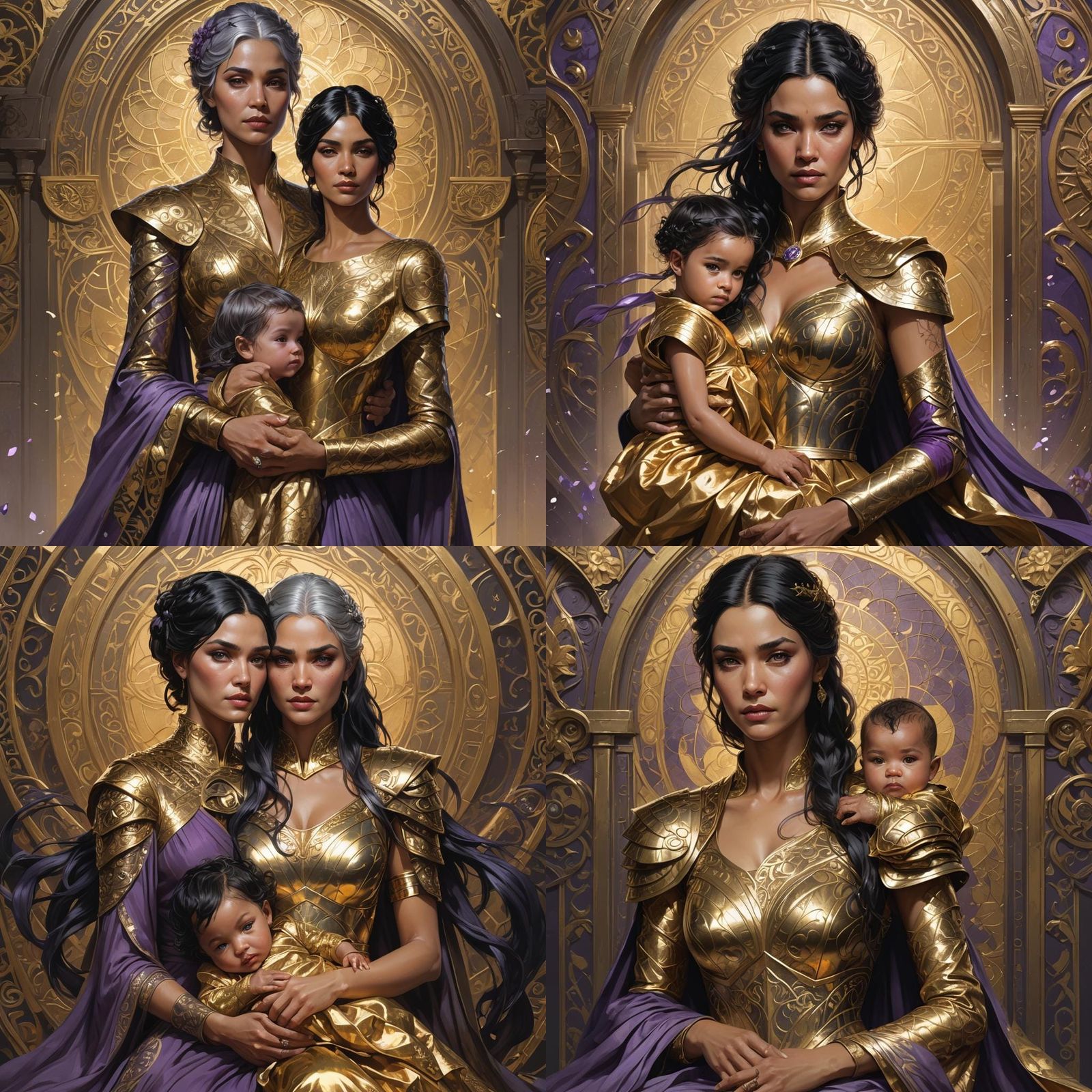 Martell Woman Holding Baby: Fantasy Portrait