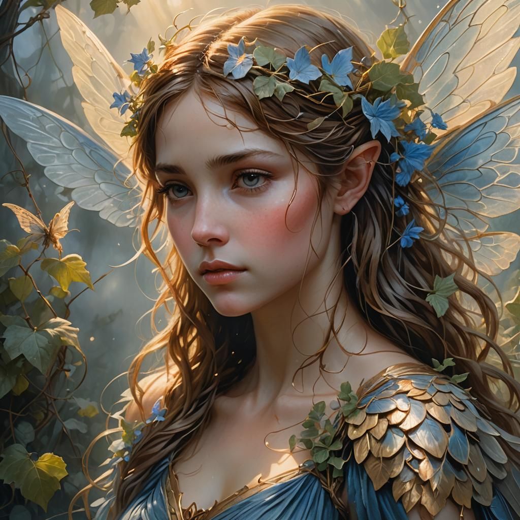 Fantasy Fairy Portrait in Classical Style