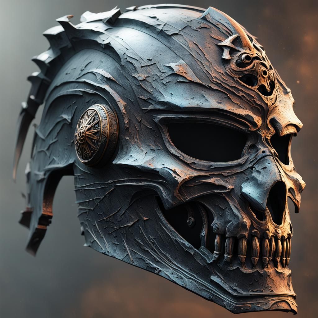 Hyperrealistic Death Dealer Mask Concept Art