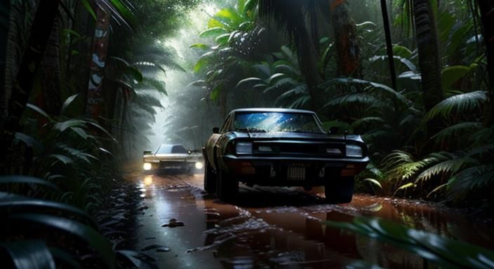 Jungle Road Scene from Fast and Furious in 8k