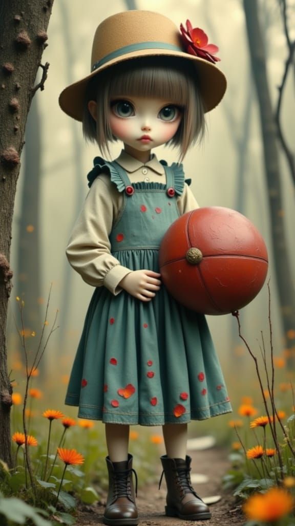 Earthy Angel Sculpture Made of Natural Textures in Desert