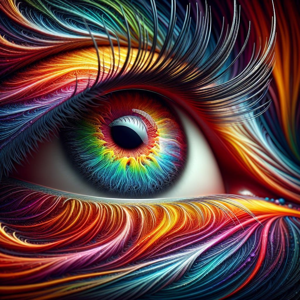 Vibrant Eye Close-Up: Fantasy Concept Art