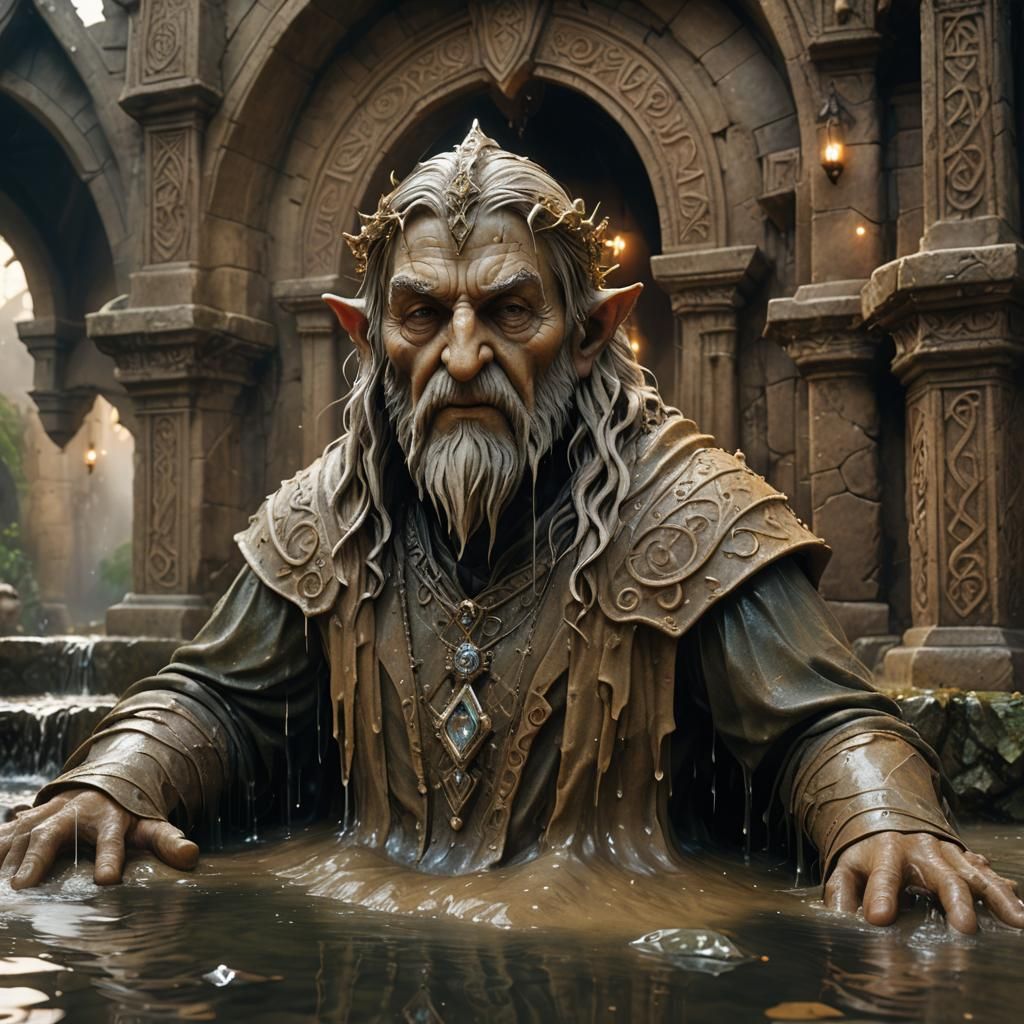 Guardian Water Fountain - Medieval Cathedral