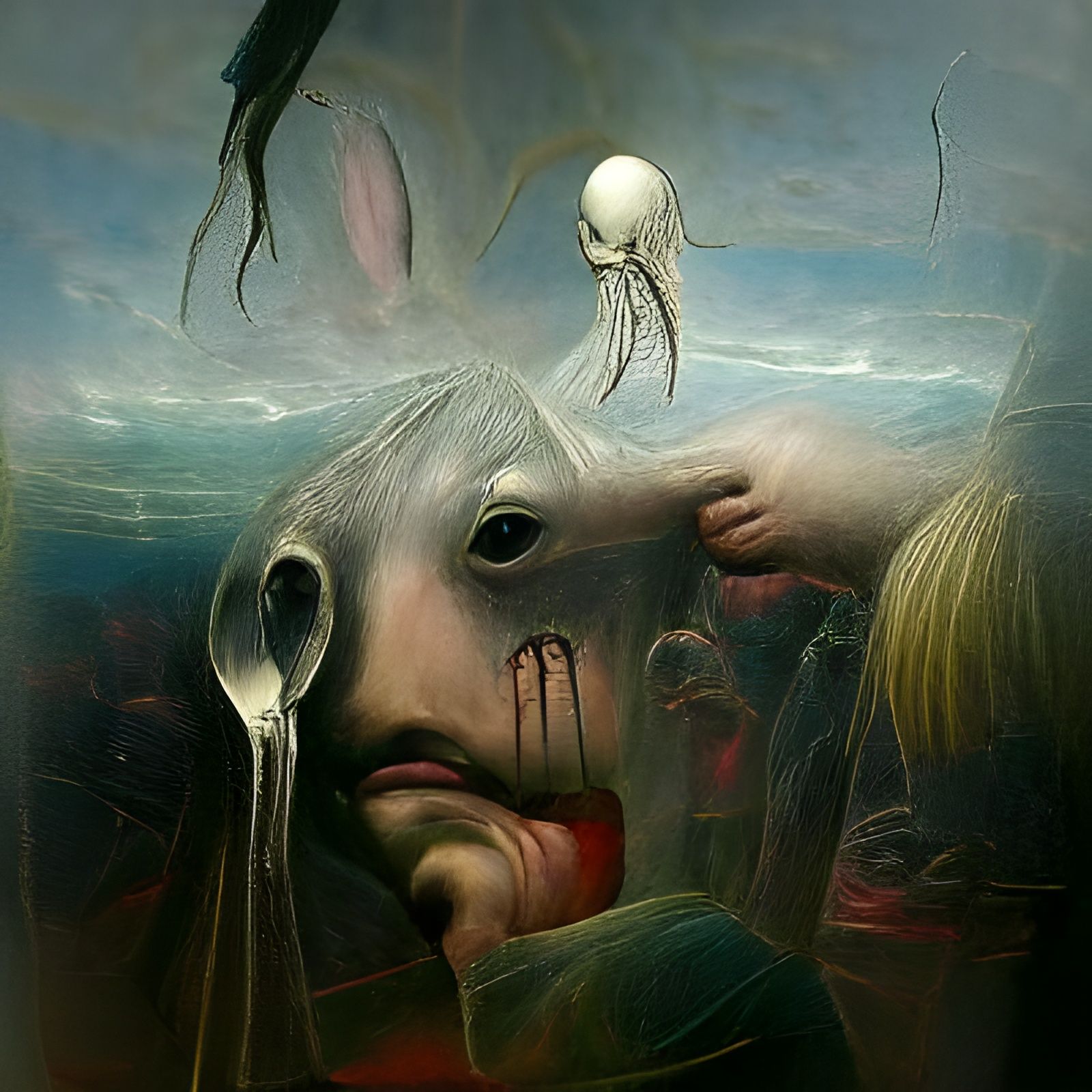 Surreal Suffering Inspired by Giger and Bosch