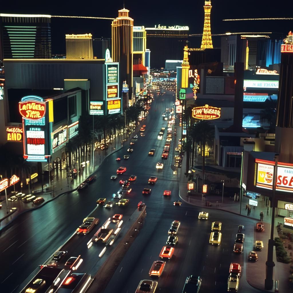 1965 las vegas strip at night low angle (made fpr DC but not submitted)