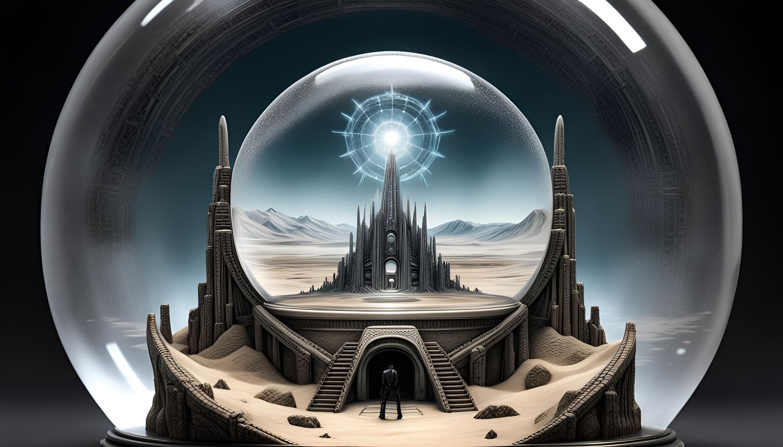 A Large Snow Globe Containing The Last Known Stargate In The...