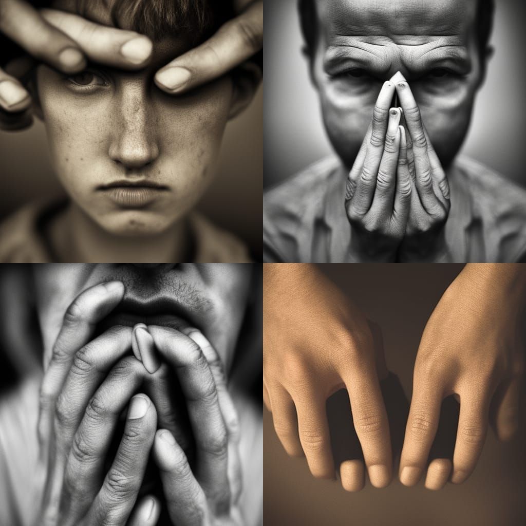 Dramatic Hand Portrait in Ambient Light