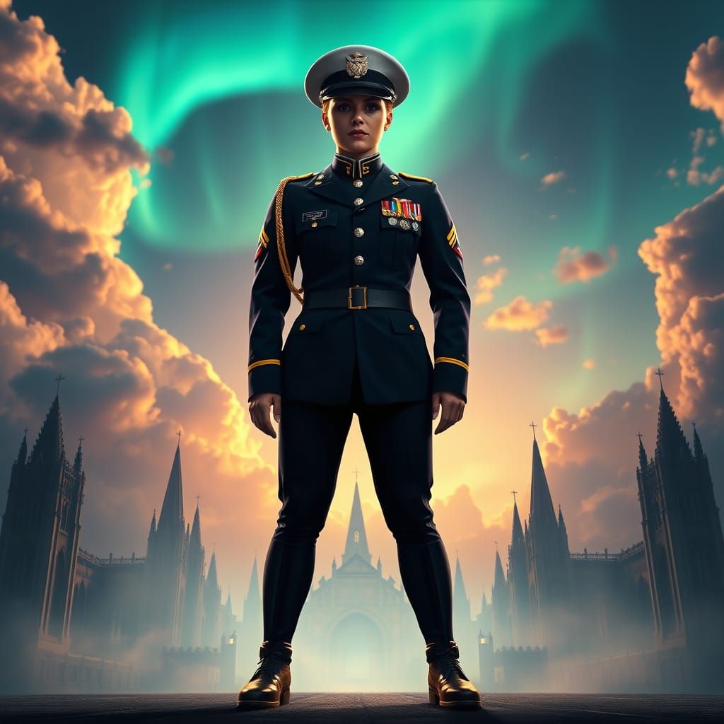 Dignified Marine in Surreal Setting, Fantasy Concept Art