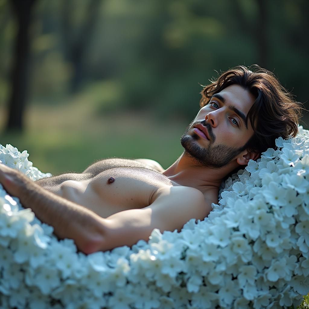 Handsome Prince Resting on Crystal Shoe