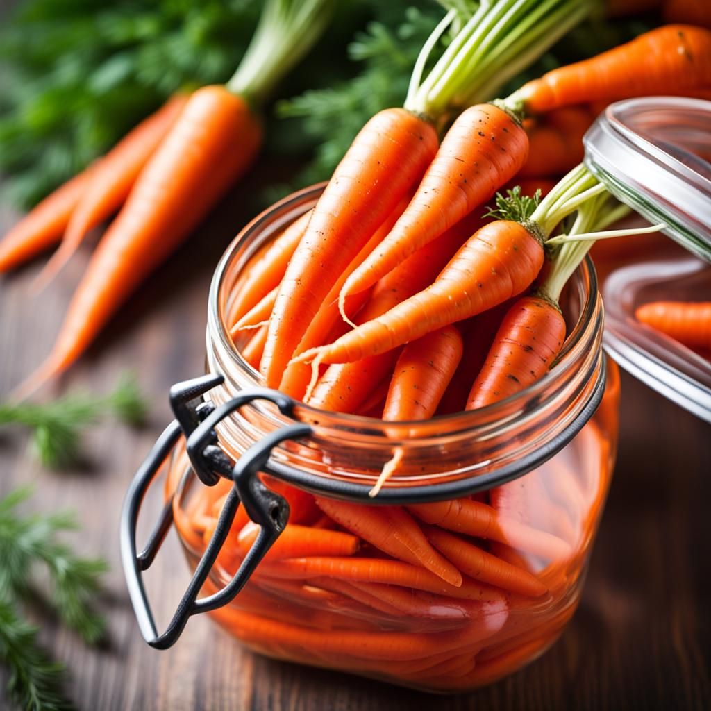 Mouthwatering Lacto-Fermented Carrots in Professional Photog...