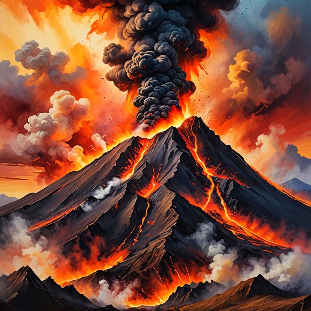 Volcanic Eruption Spells Out "Boom!"