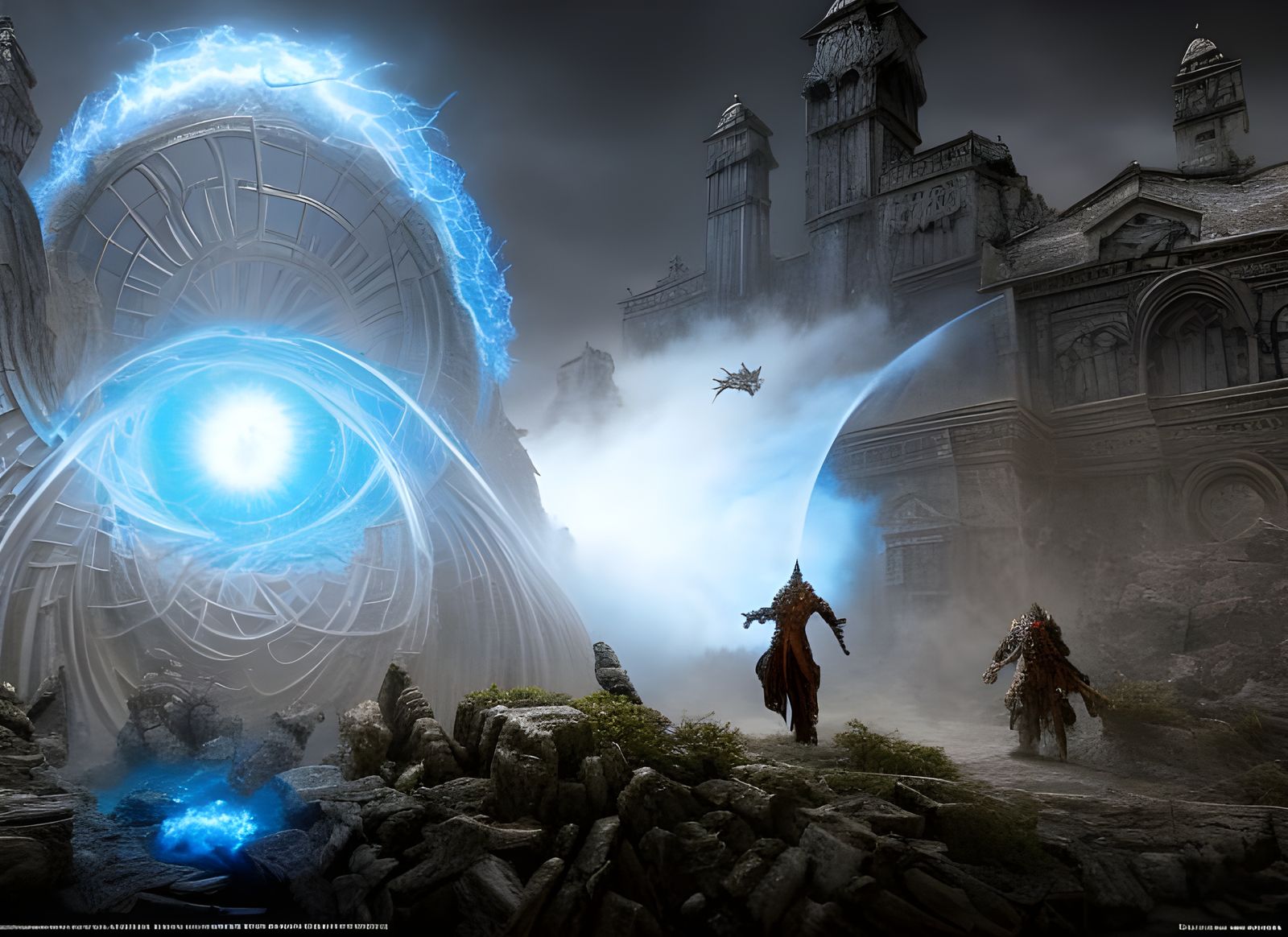 Wind Magic Portal Concept Art in 8K