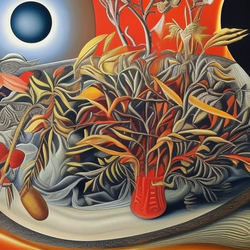 Psychedelic Fractal Art in Expressionist Style