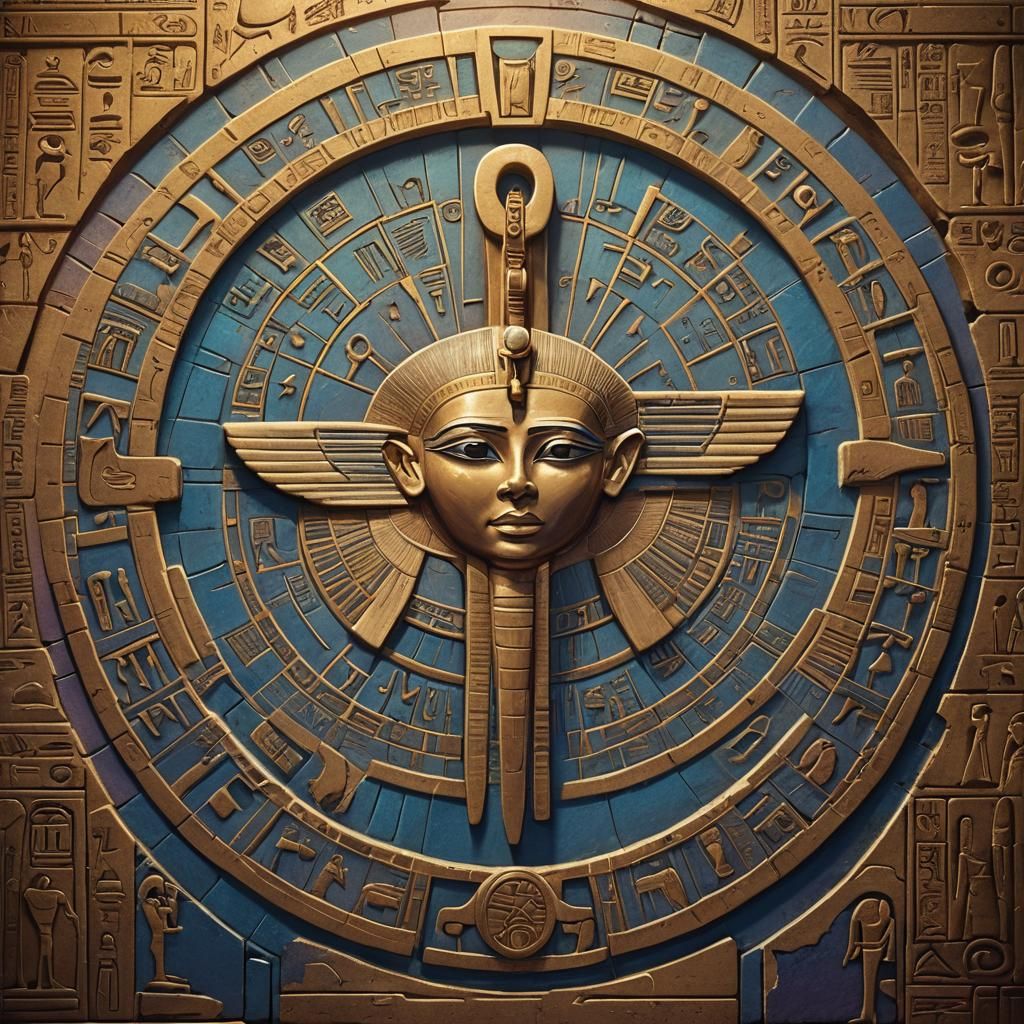 Hieroglyphic Stargate Portal in Ancient Egyptian Art