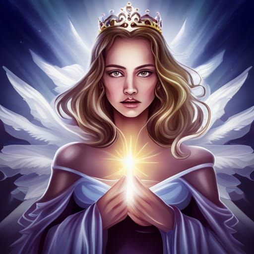 Queen of Swords Tarot in Divine Sunshine