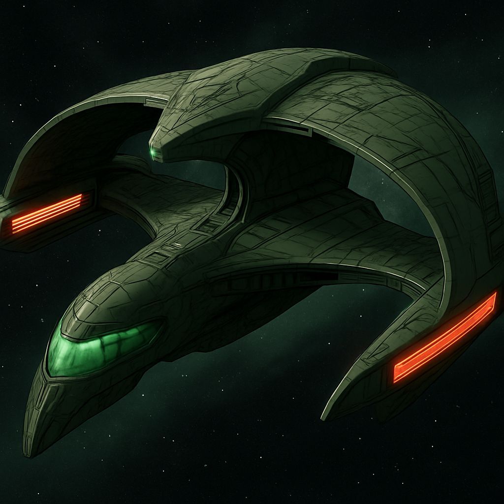 Romulan D'deridex Warbird in Space
