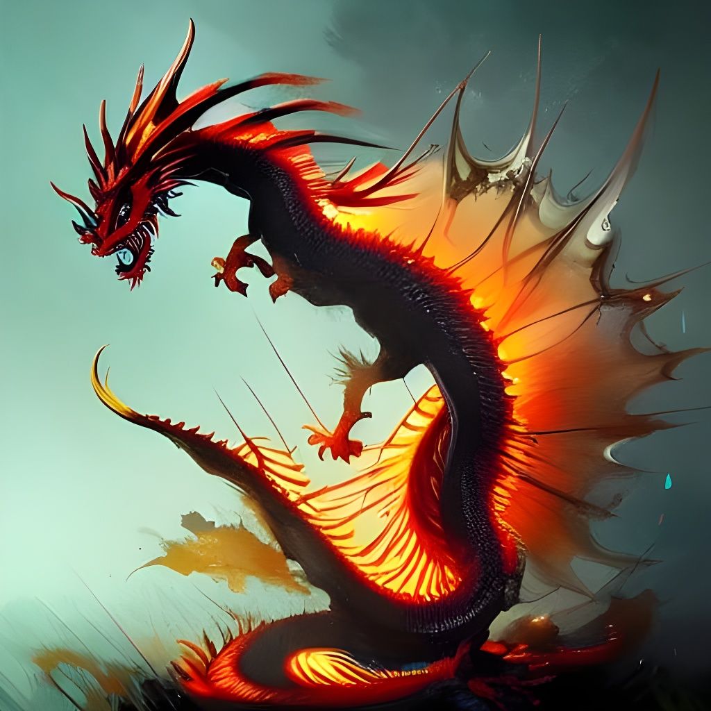 Oriental Dragon Speedpaint: Detailed Brushstroke Art