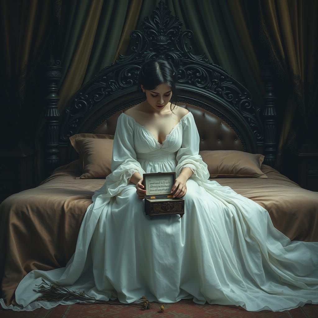 A Melancholic Woman in Opulent Isolation