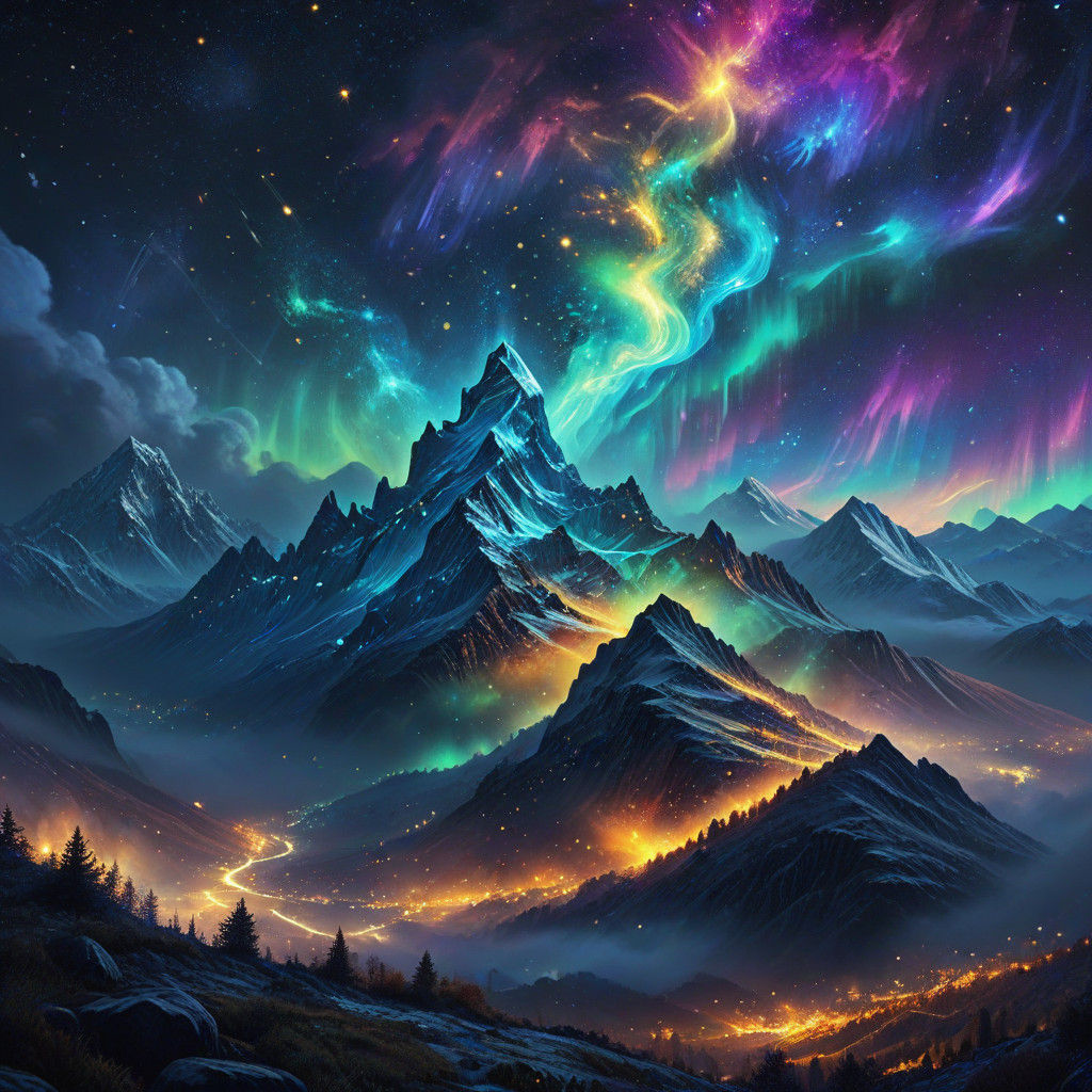 Mystical Entity Rises in Dreamlike, Surrealist Landscape