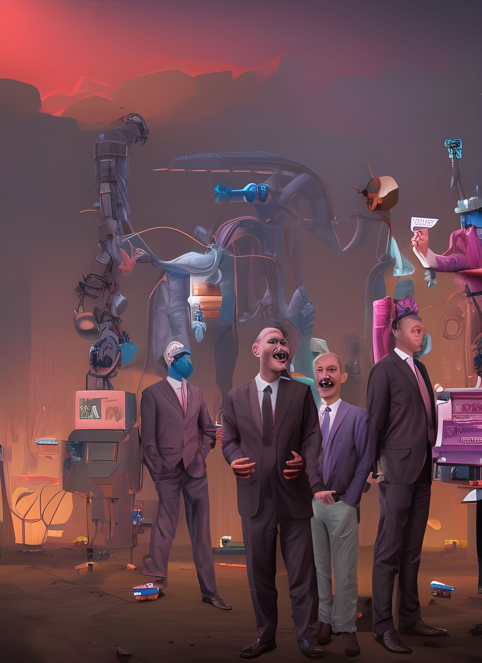 Dystopian Corporate Spokesperson in Photorealistic Style