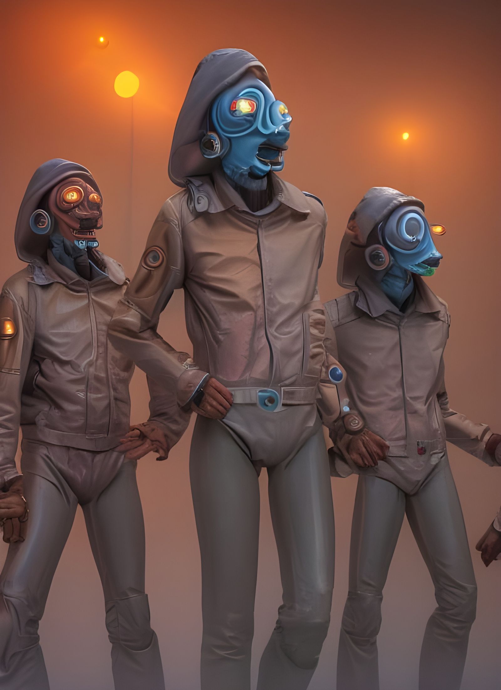 Dystopian Corporate Spokesperson in Photorealistic Style