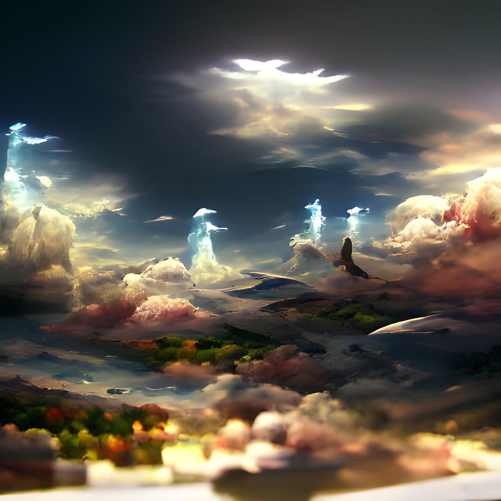 Ethereal Sky Children Matte Painting