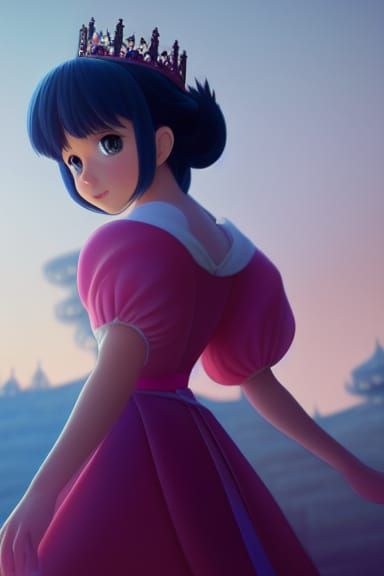 Magical Kingdom Princess in Animated Style