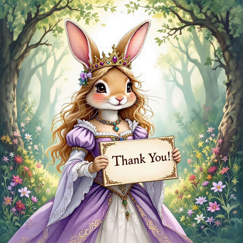 Medieval Bunny Princess Says Thank You
