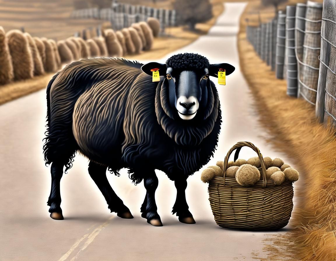 Baa Baa Black Sheep Digital Illustration