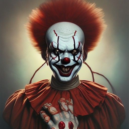 Horror Portrait with Intricate Details in Dark Fantasy