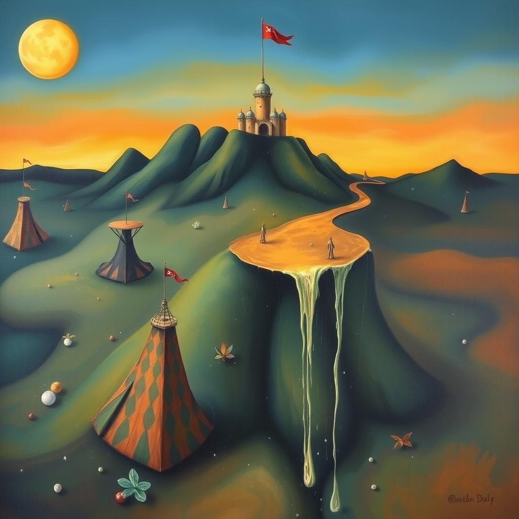 Surreal Landscape Inspired by Salvador Dali