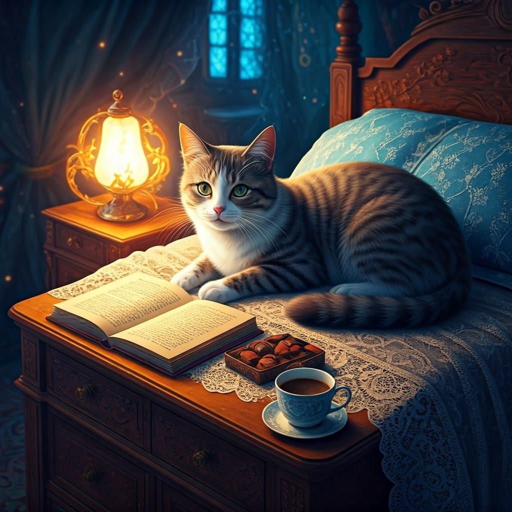 Mystical Cats in Whimsical Luxury