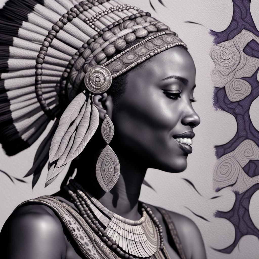 Vibrant Portrait of Smiling African Girl