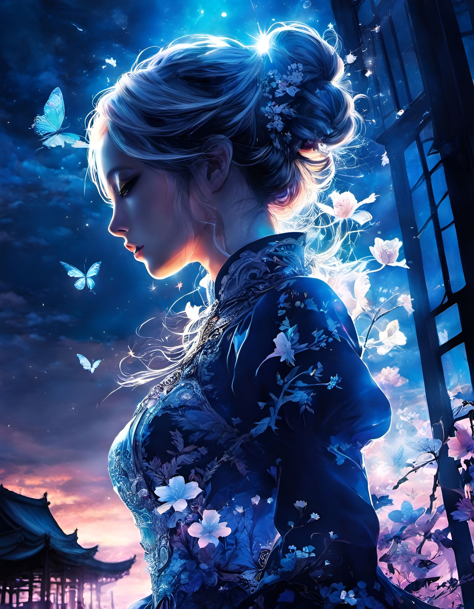 Enchanted Dream: Double Exposure Collage Art