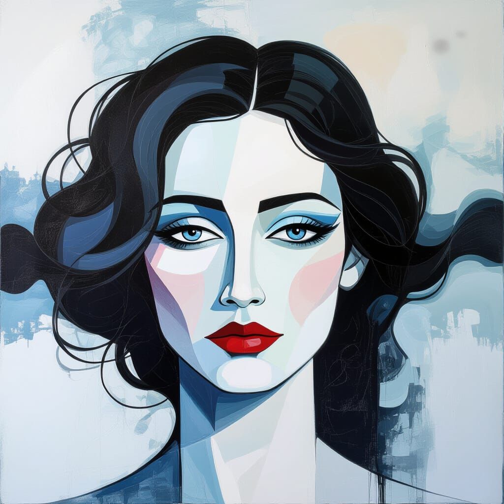 Abstract Surreal Black Ocean Landscape