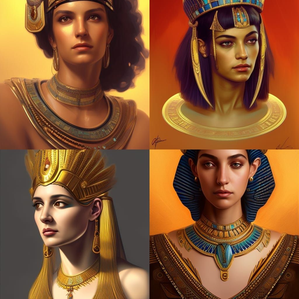 Queen Cleopatra Portrait in Artstation Style