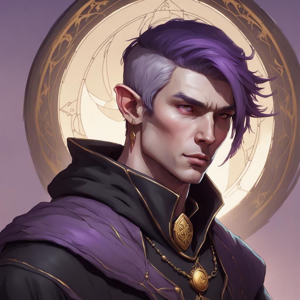 Elf Cleric Portrait in Dynamic Digital Art Style