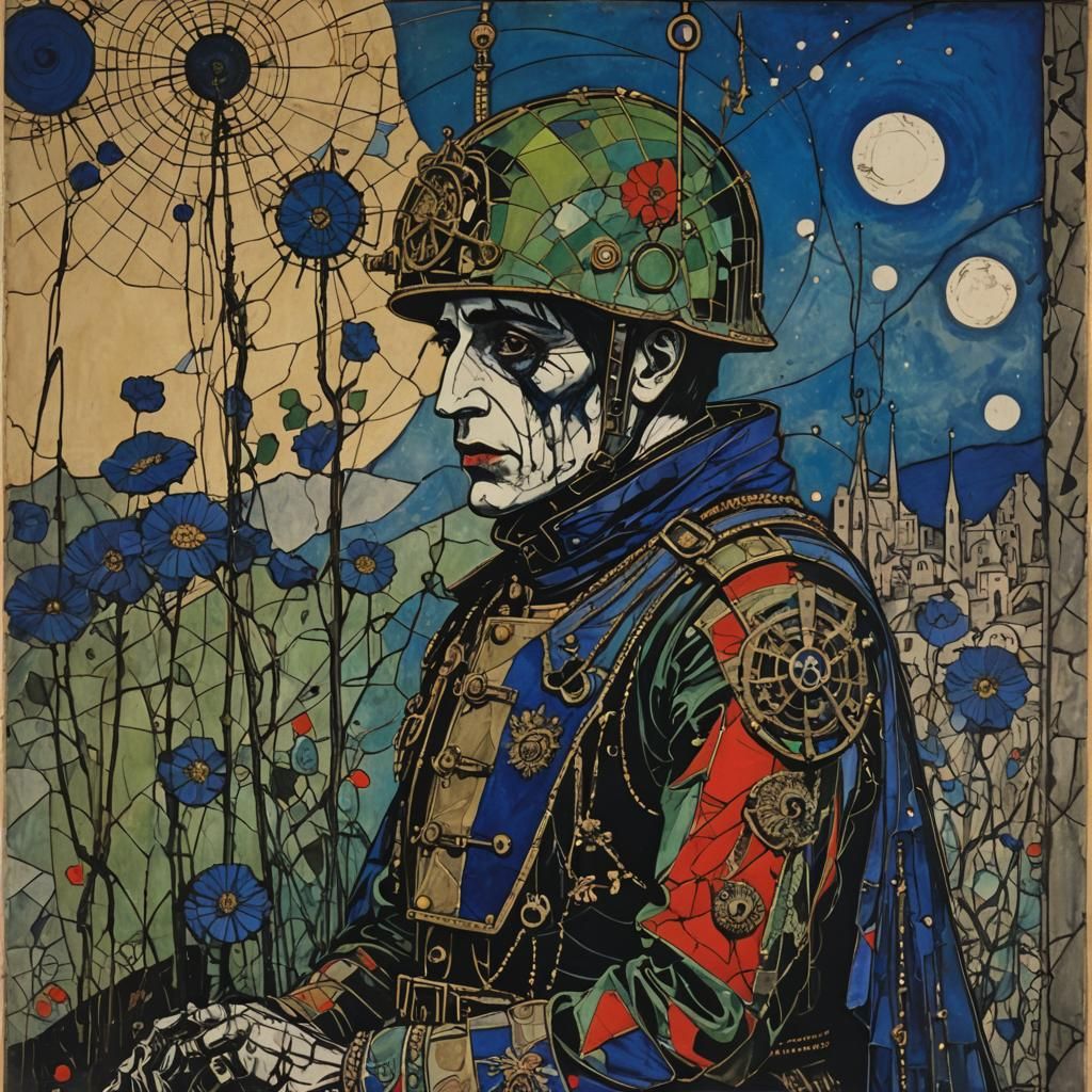 Weeping Soldier in Encaustic with Godrays