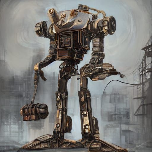 Industrial Metal Giant Robot