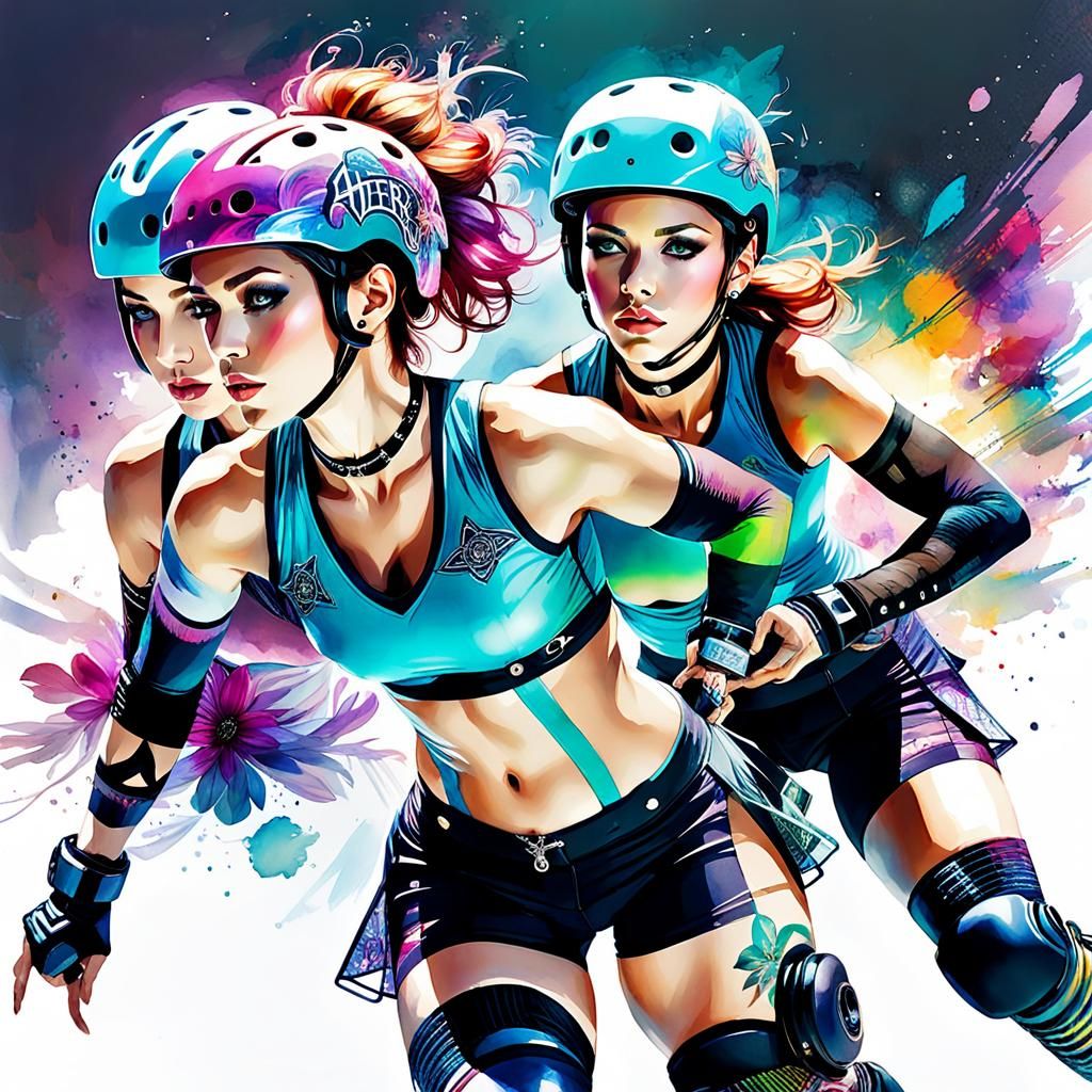 Roller Derby Girls. 2