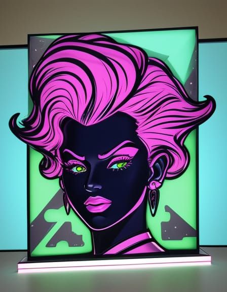 Vibrant Future Jewelry on Display in Neon Retro Style