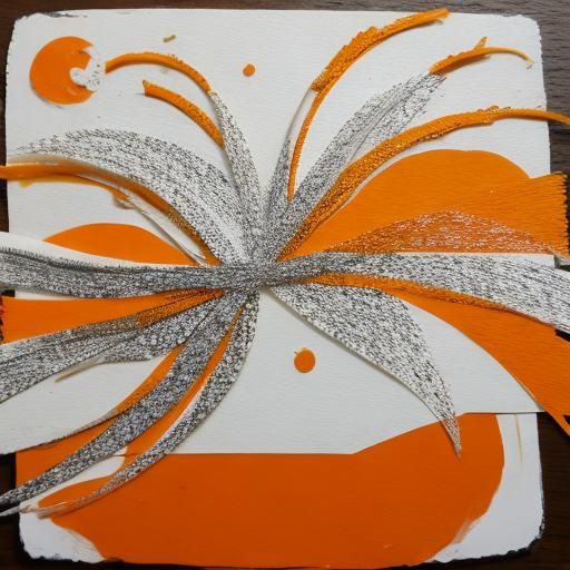 Abstract Orange and White Design
