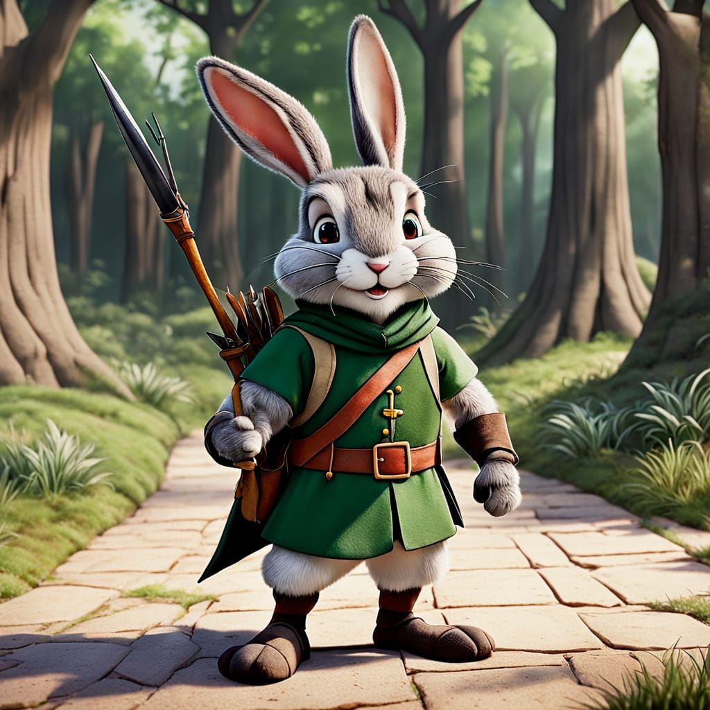Classical Bunny Robin Hood in Bugs Bunny Style