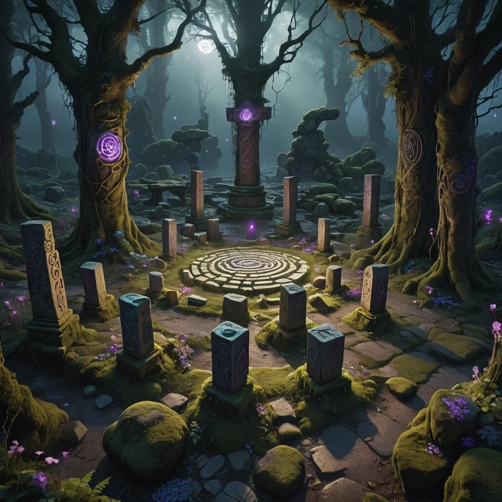 Enchanted Stone Circle: A Dreamlike Portal to the Mystical