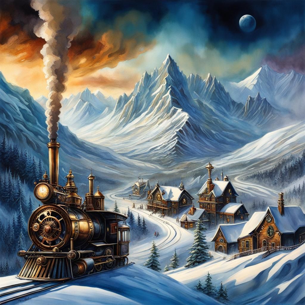 steampunk winter wonderland