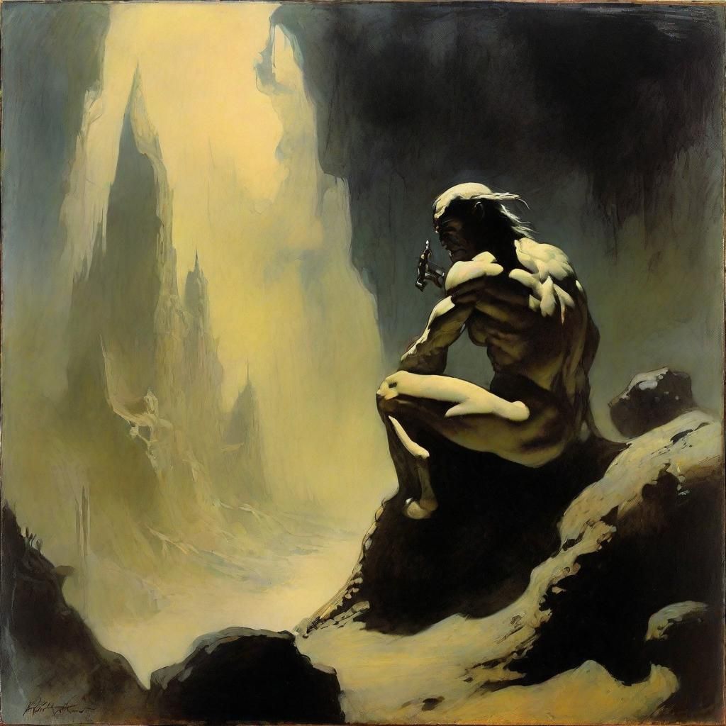 Nightmarish Dream Vision in Surreal Oil Wash Style