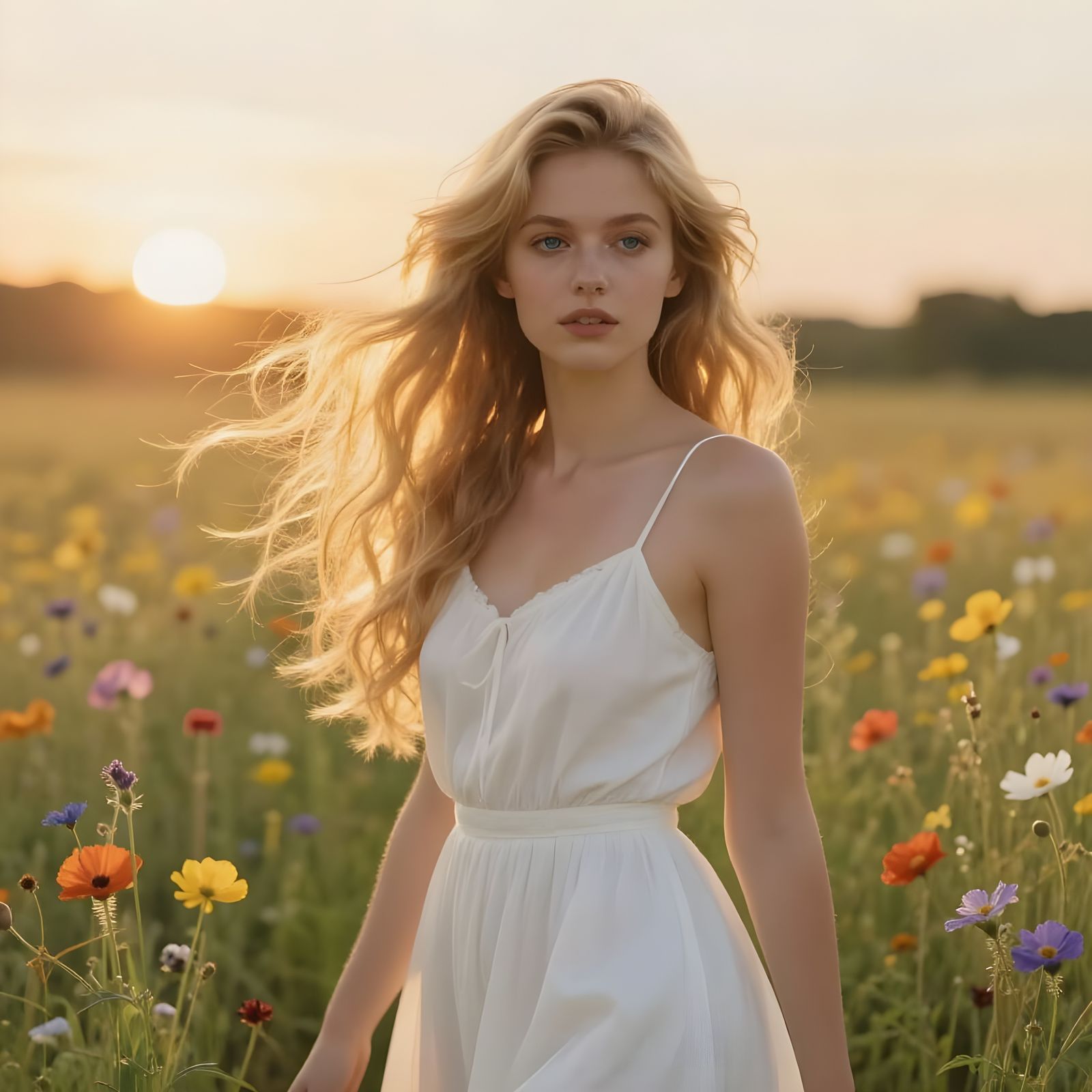 Beautiful Blond Woman Portrait